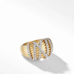 David Yurman Helena Dome Ring with Diamonds