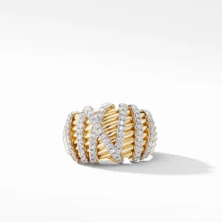 David Yurman Helena Dome Ring with Diamonds