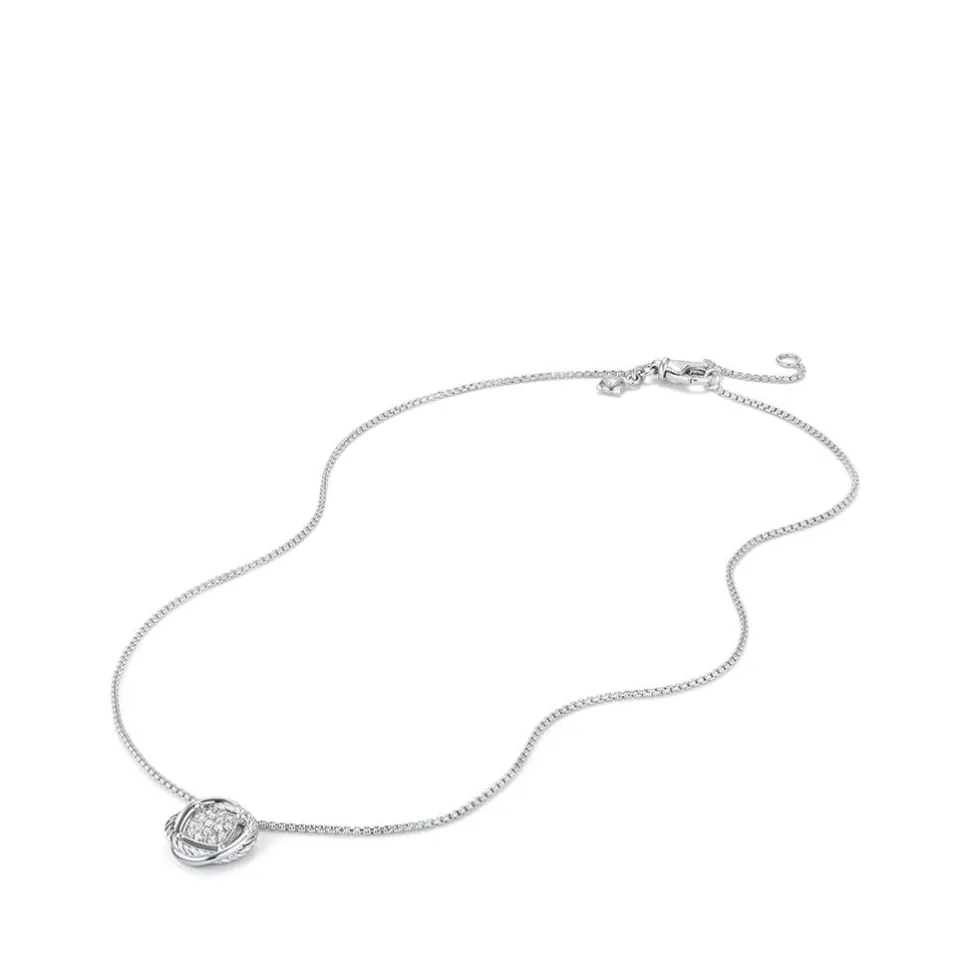 David Yurman Infinity Pendant Necklace with Diamonds