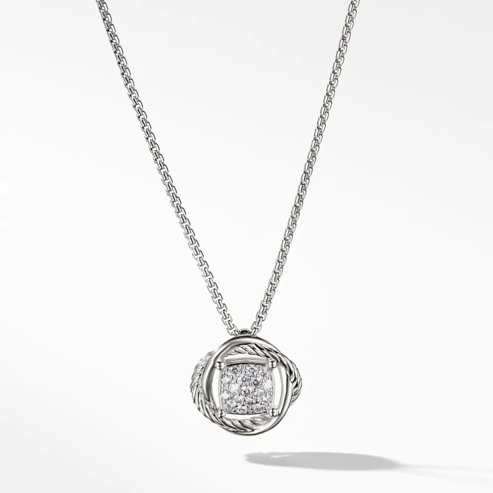 David Yurman Infinity Pendant Necklace with Diamonds