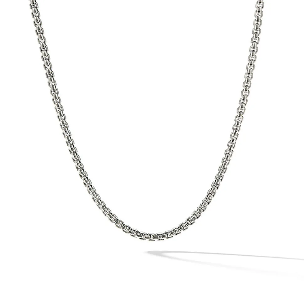 David Yurman Medium Box Chain Necklace with an Accent of 14ct Gold