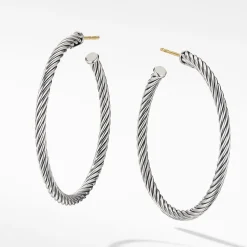 David Yurman Medium Cable Hoop Earrings