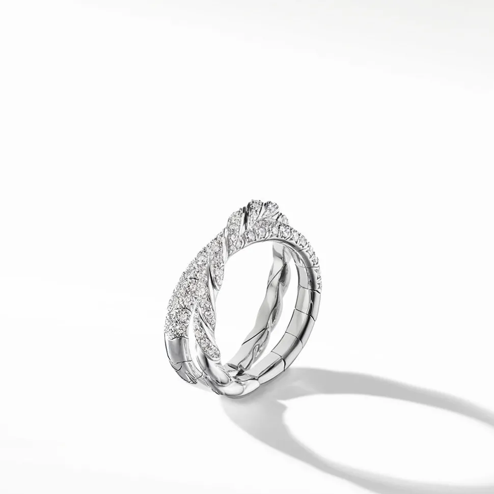 David Yurman Pavéflex Two Row Ring with Diamonds