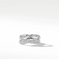 David Yurman Pavéflex Two Row Ring with Diamonds