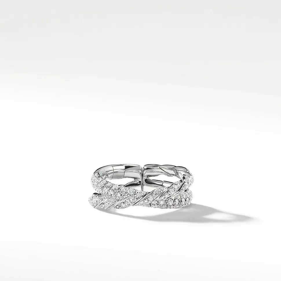 David Yurman Pavéflex Two Row Ring with Diamonds