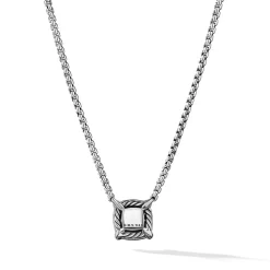 David Yurman Petite Chatelaine® Pavé Bezel Pendant Necklace with Blue Topaz and Diamonds