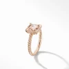 David Yurman Petite Chatelaine Pavé Bezel Ring with Morganite