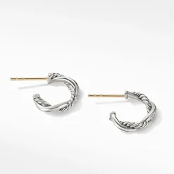 David Yurman Petite Infinity Huggie Hoop Earring with Pavé Diamonds