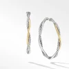 David Yurman Petite Infinity Hoop Earrings in Sterling Silver with 14ct Yellow Gold