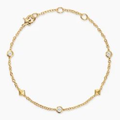 David Yurman Petite Modern Renaissance Bracelet with 18ct Yellow Gold
