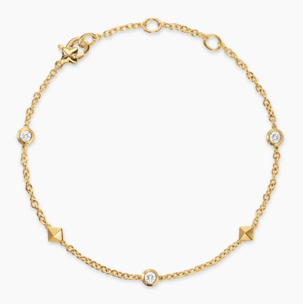David Yurman Petite Modern Renaissance Bracelet with 18ct Yellow Gold