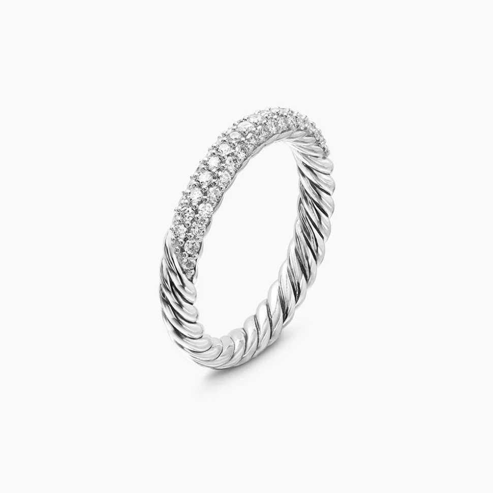 David Yurman Petite Pavé Stack Ring