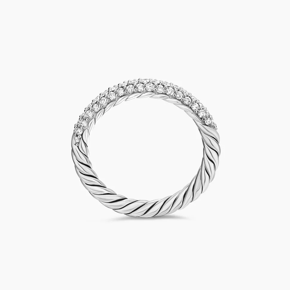 David Yurman Petite Pavé Stack Ring