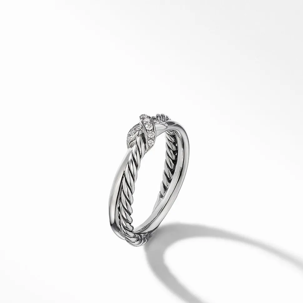 David Yurman Petite X Ring with Pavé Diamonds