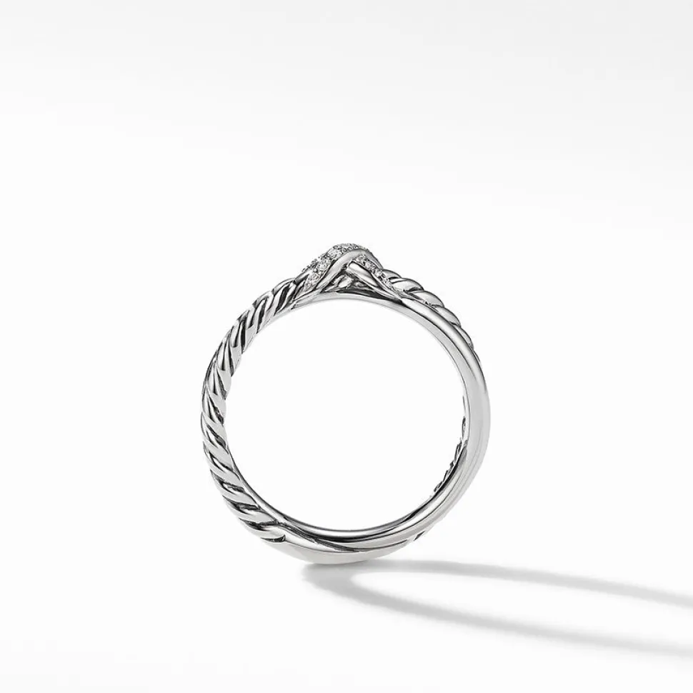 David Yurman Petite X Ring with Pavé Diamonds
