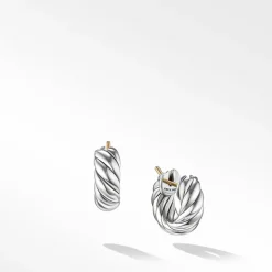 David Yurman Sculpted Cable Hoop Earrings in Sterling Silver