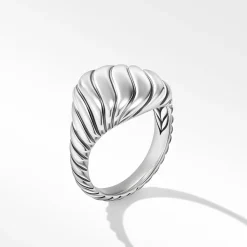 David Yurman Sculpted Cable Pinky Ring in Sterling Silver