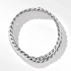 David Yurman Sculpted Cable Double Wrap Bracelet in Sterling Silver