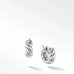 David Yurman Sculpted Cable Hoop Earrings in Sterling Silver