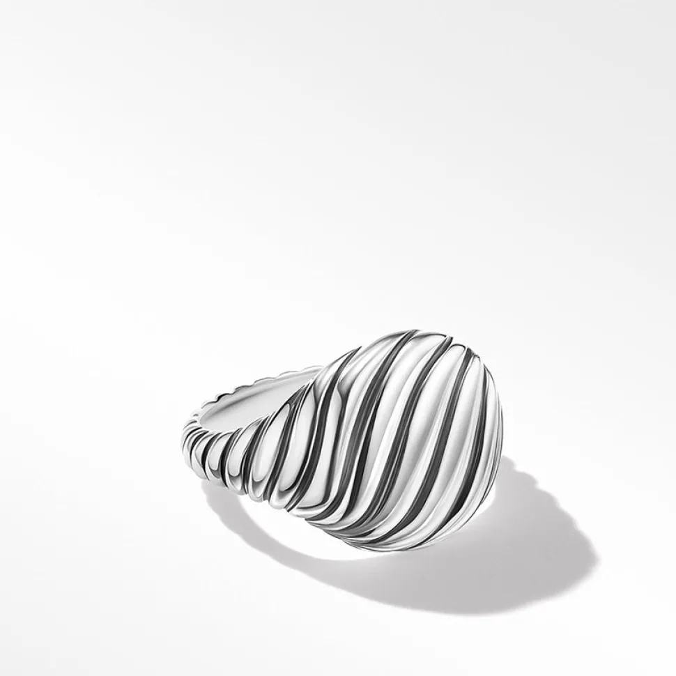David Yurman Sculpted Cable Pinky Ring in Sterling Silver