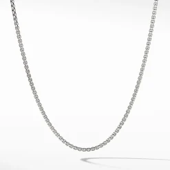 David Yurman Small Box Chain Necklace with an Accent of 14ct Gold