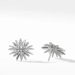David Yurman Starburst Stud Earrings with Pavé Diamonds