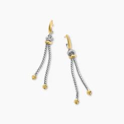 David Yurman Stax Zig Zag Chain Drop Earrings
