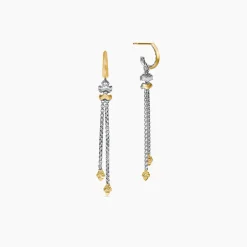 David Yurman Stax Zig Zag Chain Drop Earrings