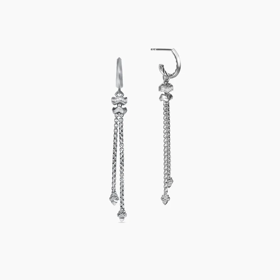 David Yurman Stax Zig Zag Chain Drop Earrings