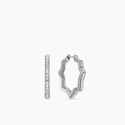 David Yurman Stax Zig Zag Hoop Earrings