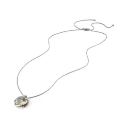David Yurman The Crossover Collection® Small Pendant Necklace with 14ct Yellow Gold