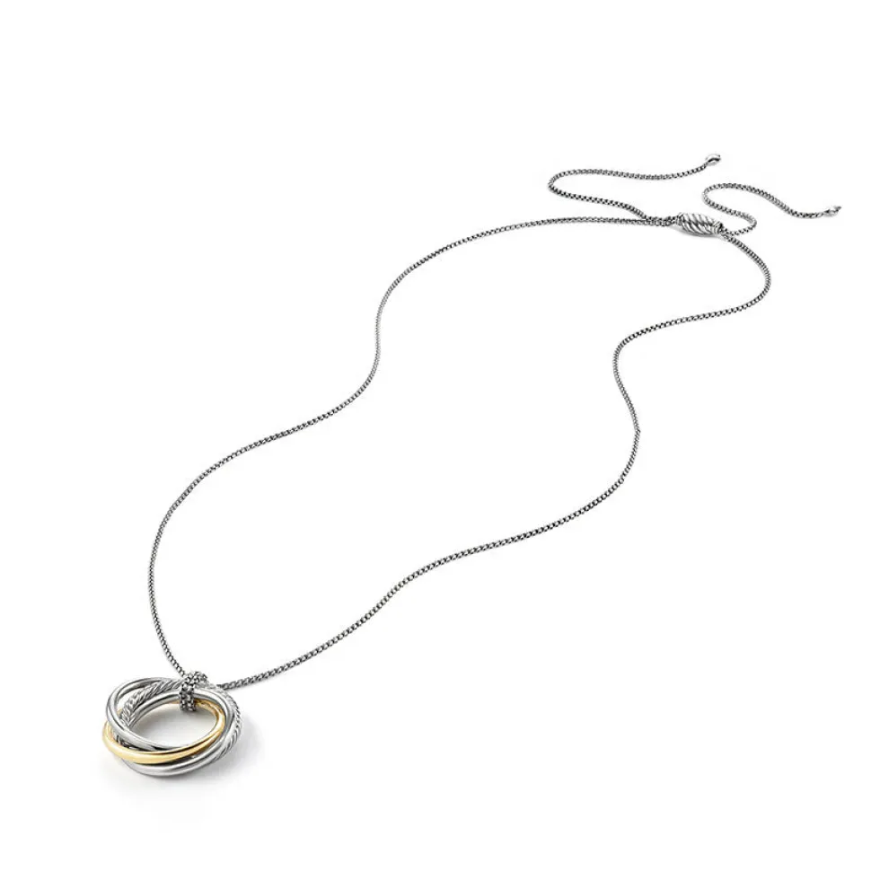 David Yurman The Crossover Collection® Pendant Necklace with 14ct Yellow Gold
