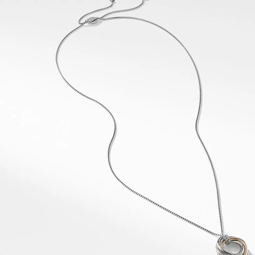 David Yurman The Crossover Collection® Small Pendant Necklace with 14ct Yellow Gold