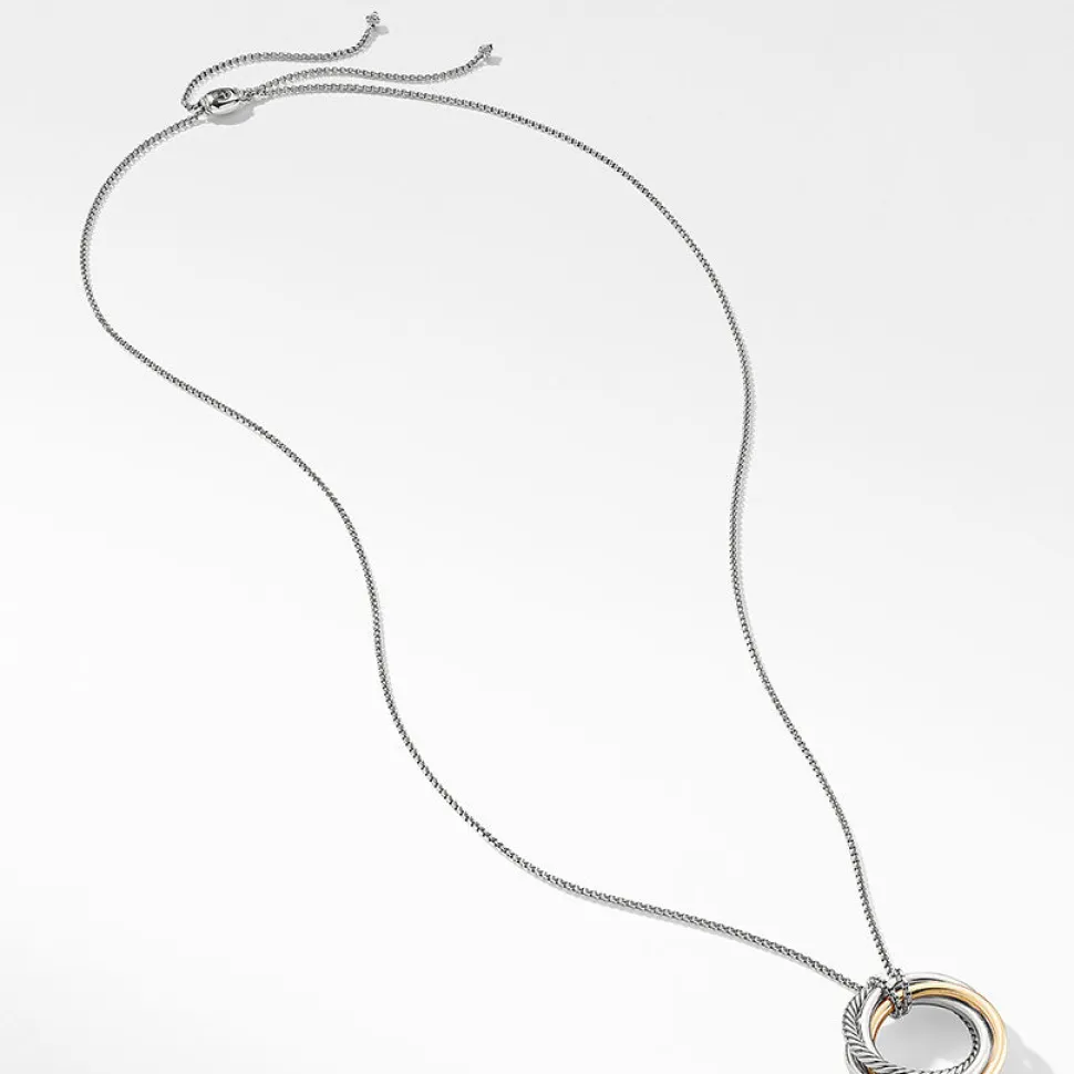 David Yurman The Crossover Collection® Pendant Necklace with 14ct Yellow Gold
