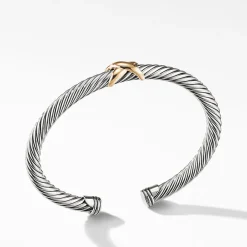 David Yurman X Bracelet with 14ct Gold
