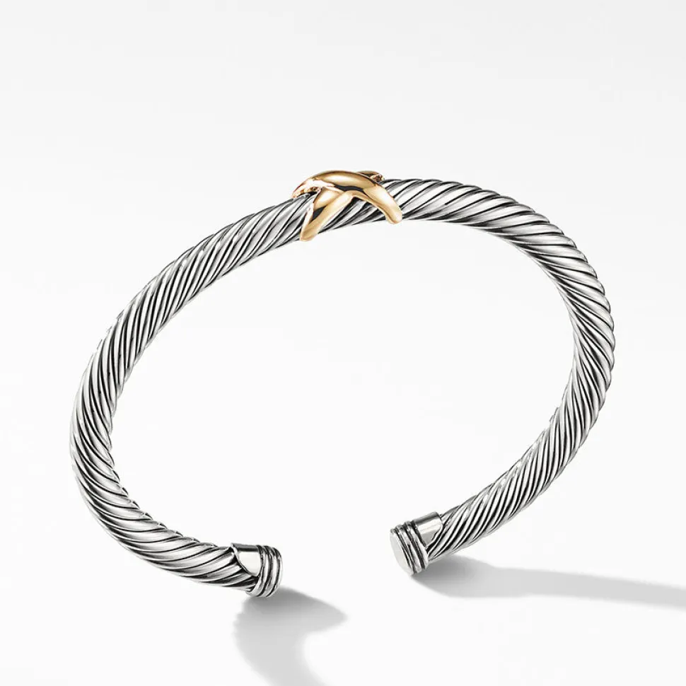 David Yurman X Bracelet with 14ct Gold