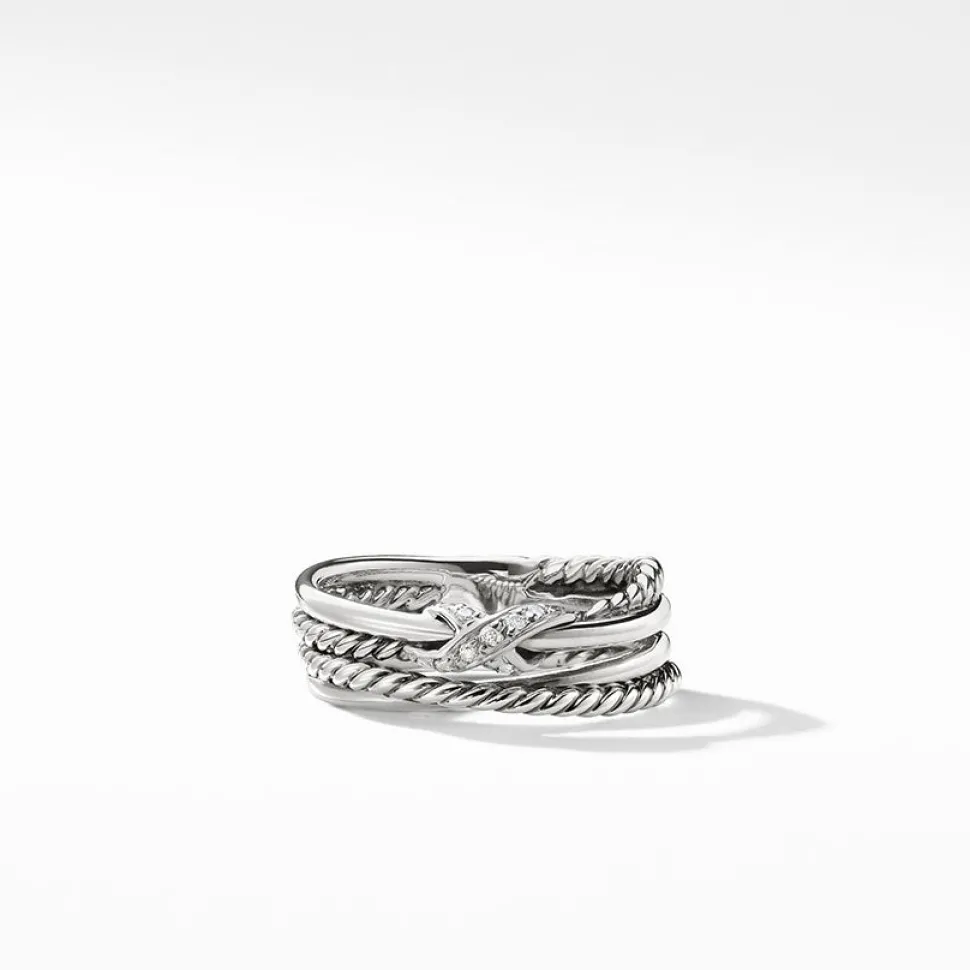 David Yurman X Collection Ring with Diamonds