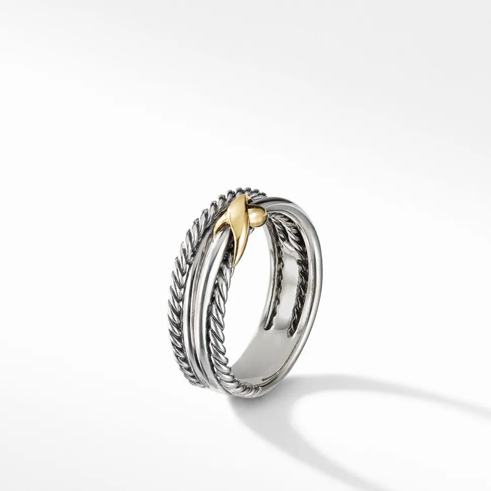 David Yurman X Crossover Ring with 18ct Gold