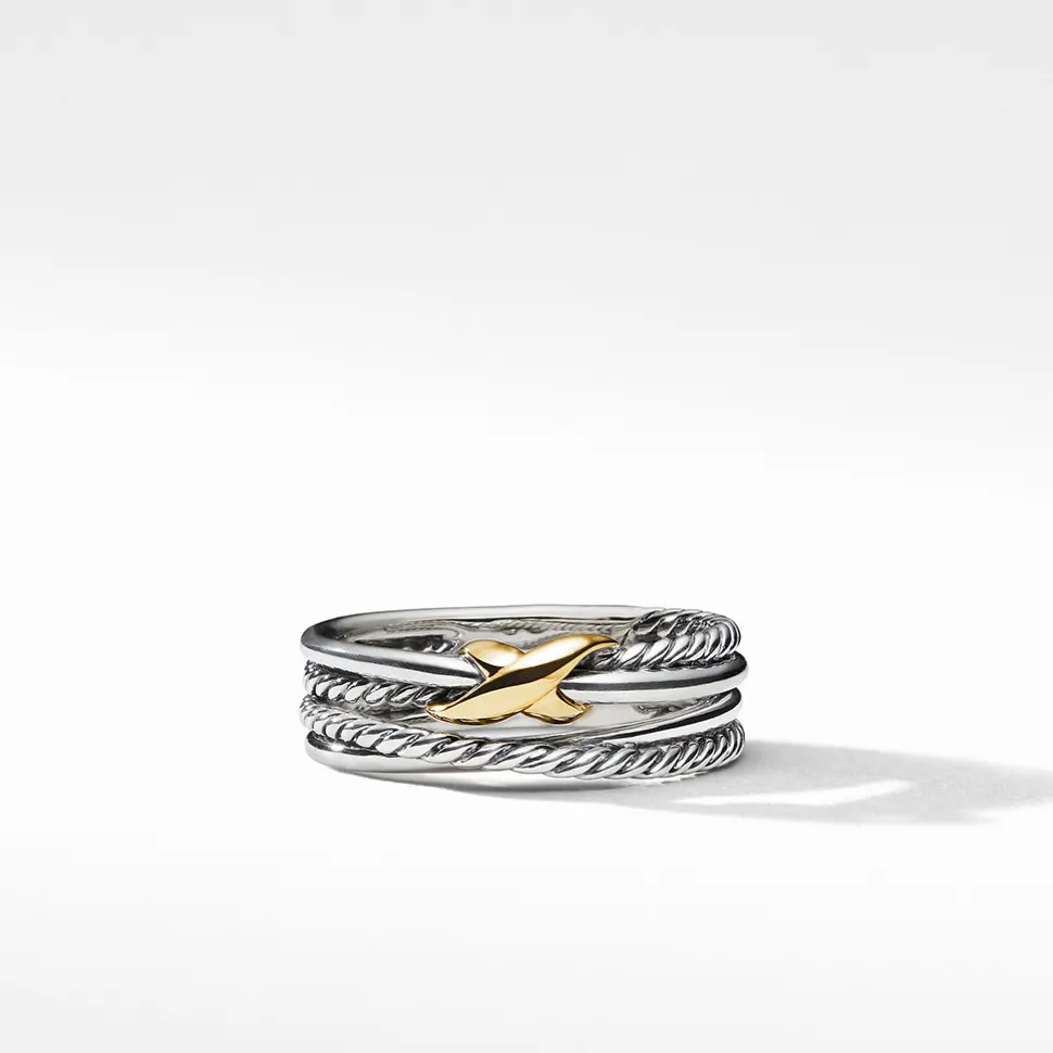 David Yurman X Crossover Ring with 18ct Gold