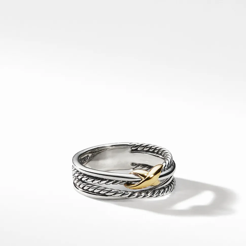 David Yurman X Crossover Ring with 18ct Gold