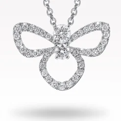 Essence 0.35ct Diamond White Gold Necklace