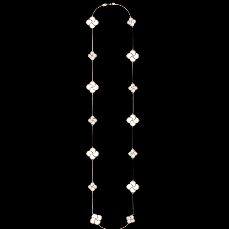 Essence 18ct Rose Gold Mother of Pearl and Diamond Necklace