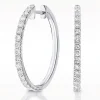 Eternal 0.62ct Diamond White Gold Hoop Earrings