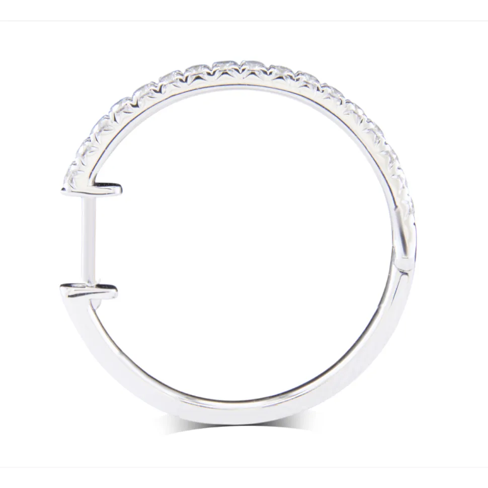 Eternal 0.62ct Diamond White Gold Hoop Earrings