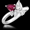 Five Stone 0.56ct Ruby White Gold Ring