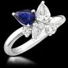 Five Stone 0.89ct Sapphire White Gold Ring