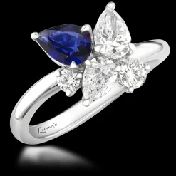 Five Stone 0.89ct Sapphire White Gold Ring