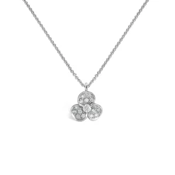 Flora 0.17ct Diamond White Gold Necklace