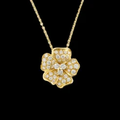 Flora 0.64ct Diamond Yellow Gold Necklace