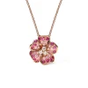 Flora 0.58ct Pink Sapphire and Diamond Rose Gold Necklace